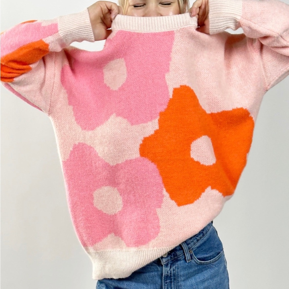 Floral Knit Sweater